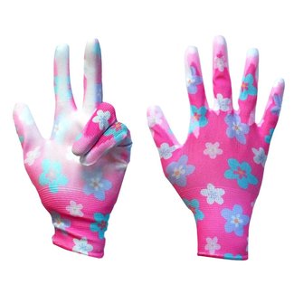 Garden Gloves Pink Dots