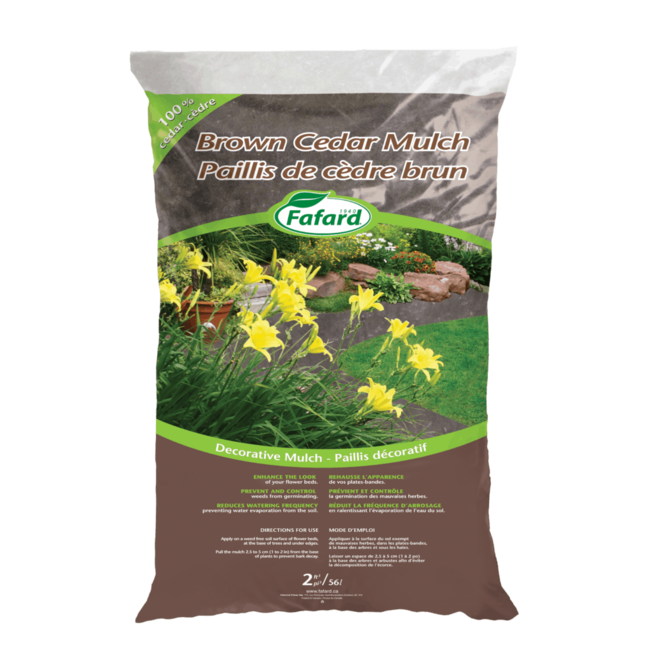 MULCH BAG - Brown Cedar Mulch 3 CU. FT.