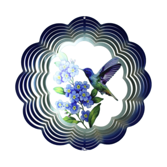 Hummingbird/Flower Wind Spinner