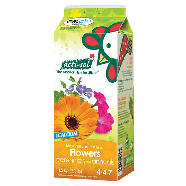 Acti-Sol  Hen Manure  Flowers Fertilizer (4-4-7) 1.5kg