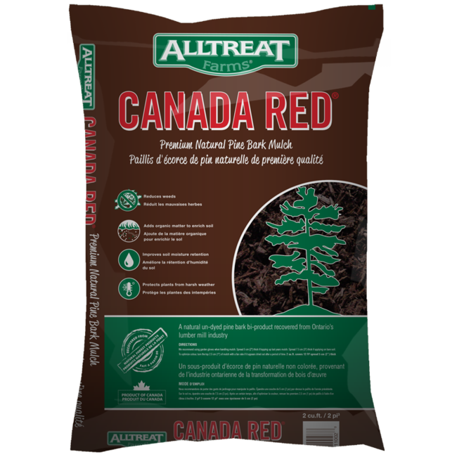 MULCH BAG - Canada Red Premium Pine Bark Mulch