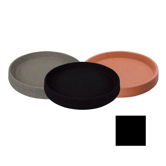 Black Round Saucer 56x5cm