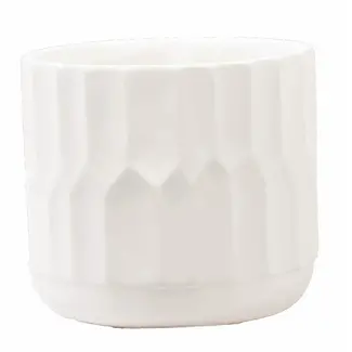 4" Matte Denmark Dolomite Pot - White