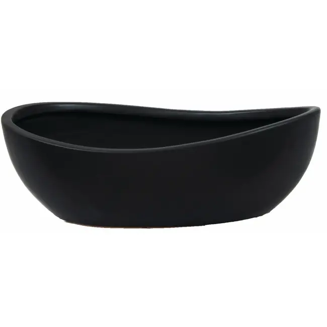 8" Matte Black Ceramic Pot