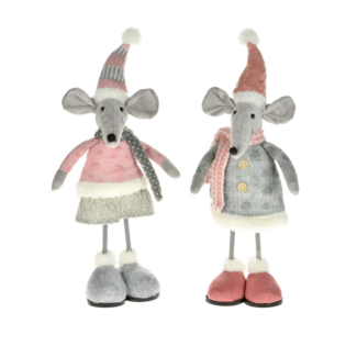 Pink/Grey Standing Mouse
