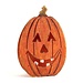 Wood Pumpkin Lantern w/ LED Candle
