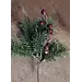 9.5" Plastic Pine & Berries Pic