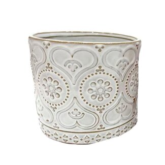 5" White Ceramic Planter