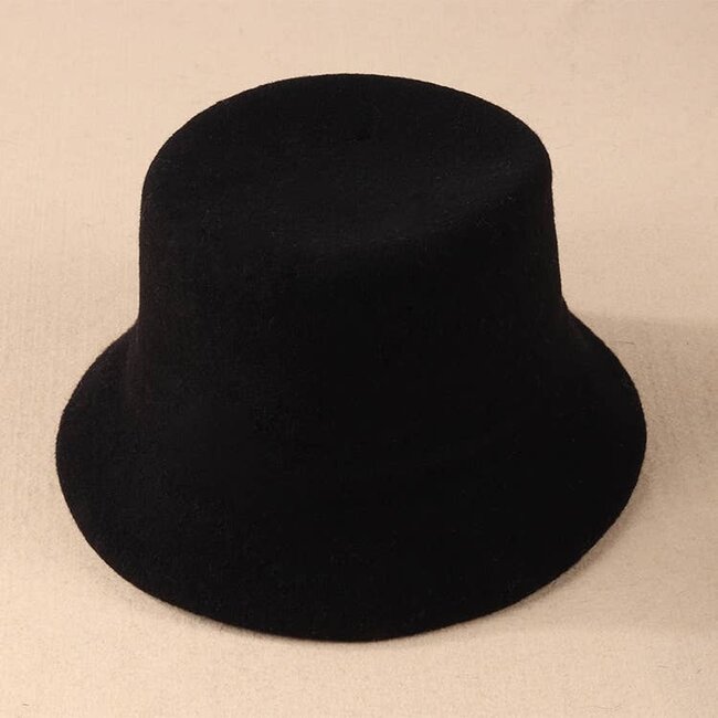 Solid Wool Bucket Hat