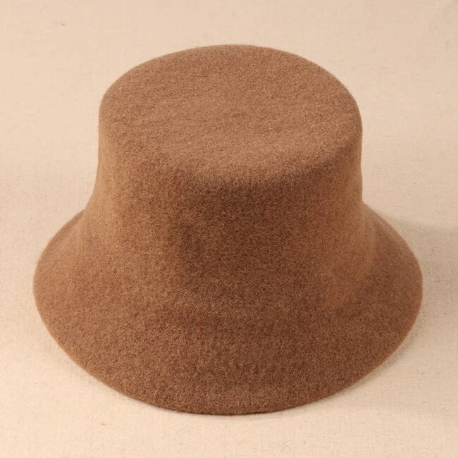 Solid Wool Bucket Hat