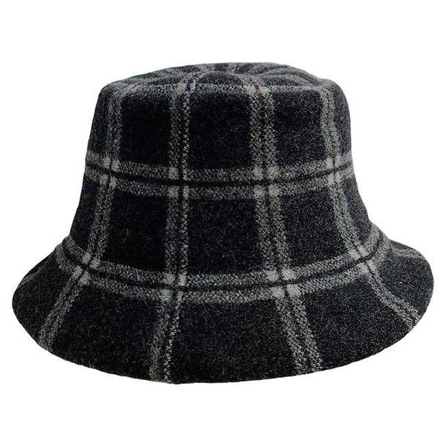 Plaid Wool Bucket Hat