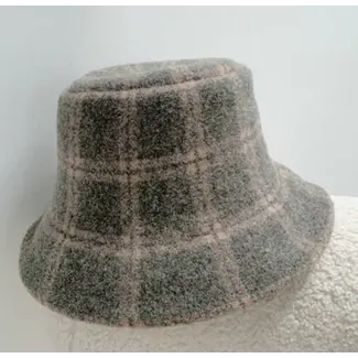 Plaid Wool Bucket Hat