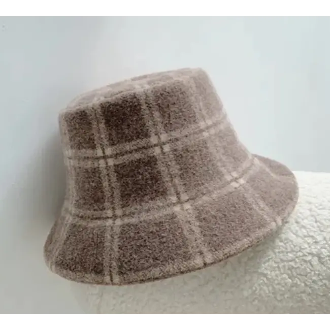 Plaid Wool Bucket Hat