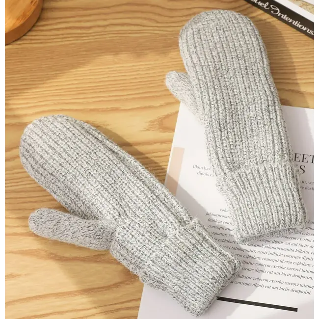 Snow Knit Wool Mitts