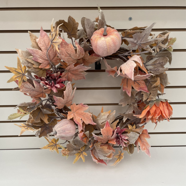 Orange Wreath w/ Pumpkins