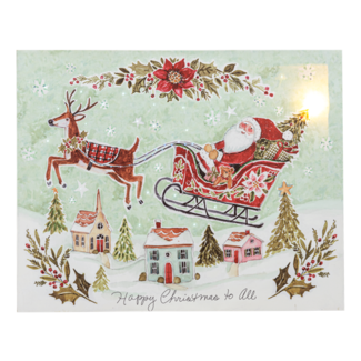 LED Happy Christmas to All Canvas