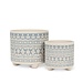 Blue Stencil Pot