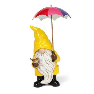 Gnome w/ Umbrella & Bird