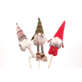 Gnome on Stem Assorted Lg Pick