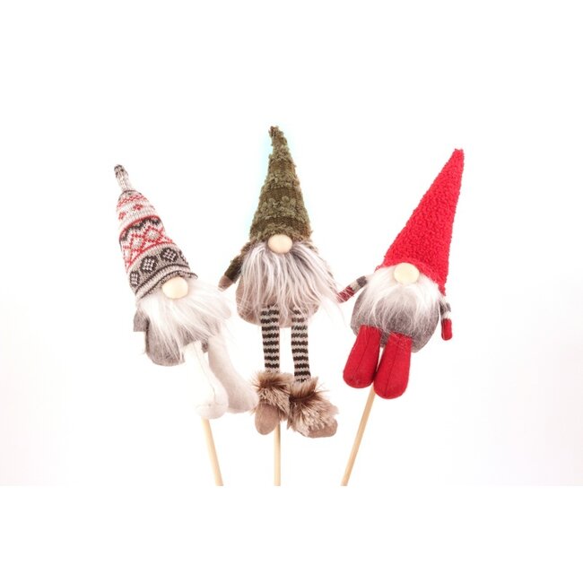 Gnome on Stem Assorted Lg Pick