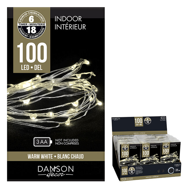 100 LED String Lights w/ Timer