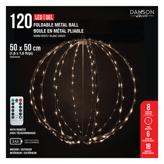 Light Up Foldable Metal Ball