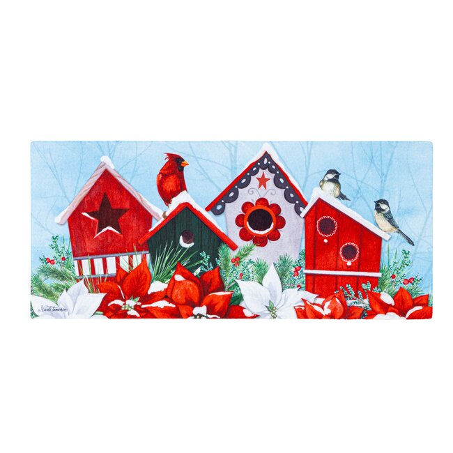 Snow Bird Houses Switch Mat