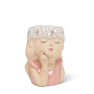 2" Girl w/ Flowers Planter