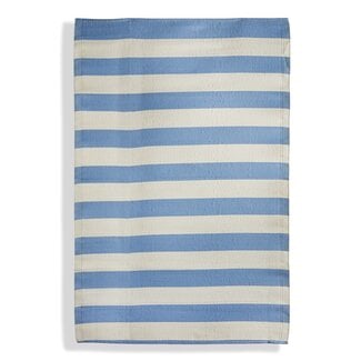 Blue & White Striped Outdoor Rug 4x6'