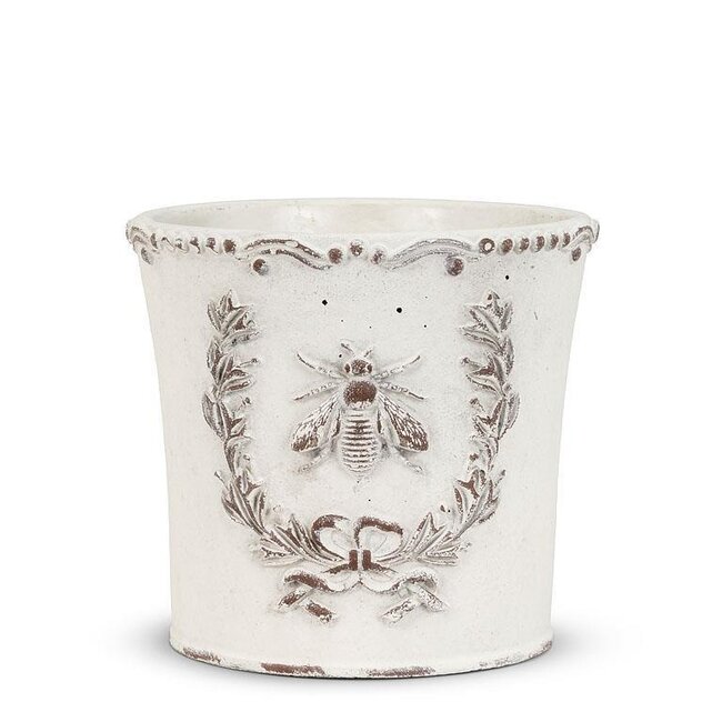 Embossed Bee In Crest Planter