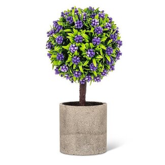 9" Purple Flower Topiary in Pot