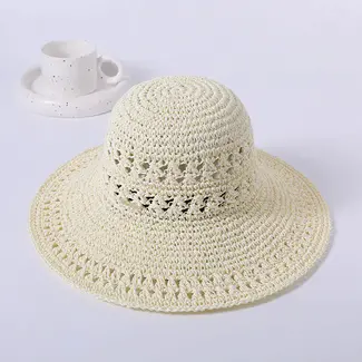 Tuscany Open Weave Hat - White