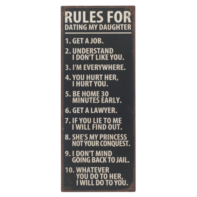 Rules For Dating Plaque