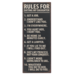 Rules For Dating Plaque