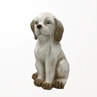 White Washed Dog Decoration