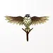 Brown Metal Owl Wall Decor