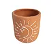 3" Terra Cotta Planter w/ Moon
