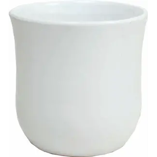 5" White Glazed Ceramic Orchid Pot