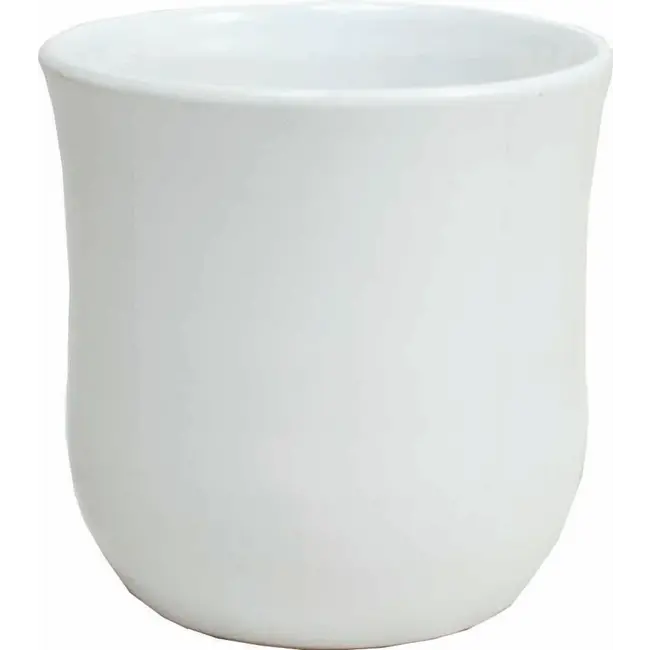 5" White Glazed Ceramic Orchid Pot
