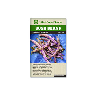Bush Beans - Dragon Tongue