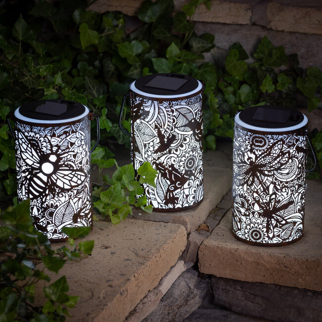 11" Antique Design Solar Lantern