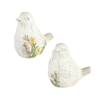 Carved Floral Bird Statuary