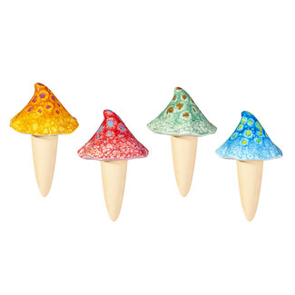 Multi-Colour Ceramic Mushroom Watering Globe