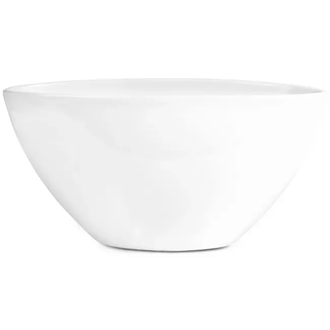 9x4" White Glazed Ceramic Boat Shaped Pot