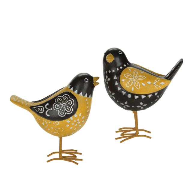 Brown/Yellow Pointelle Bird