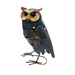 Blue Metal Owl Facing Left