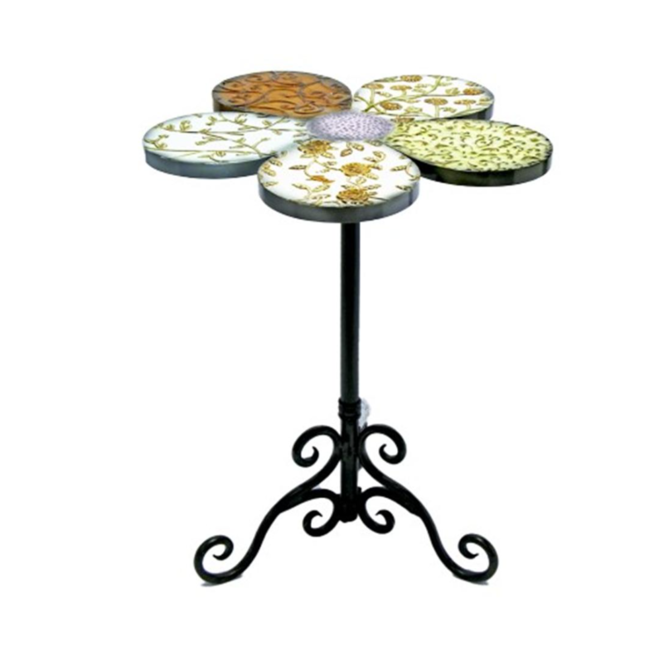 Flower Design Accent Table