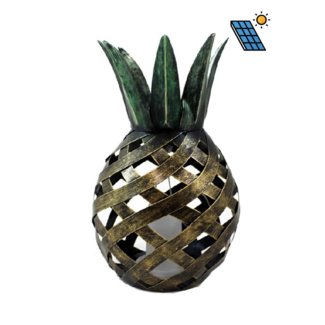 Solar Metal Pineapple Lantern