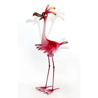 26" Metal Wacky Flamingo