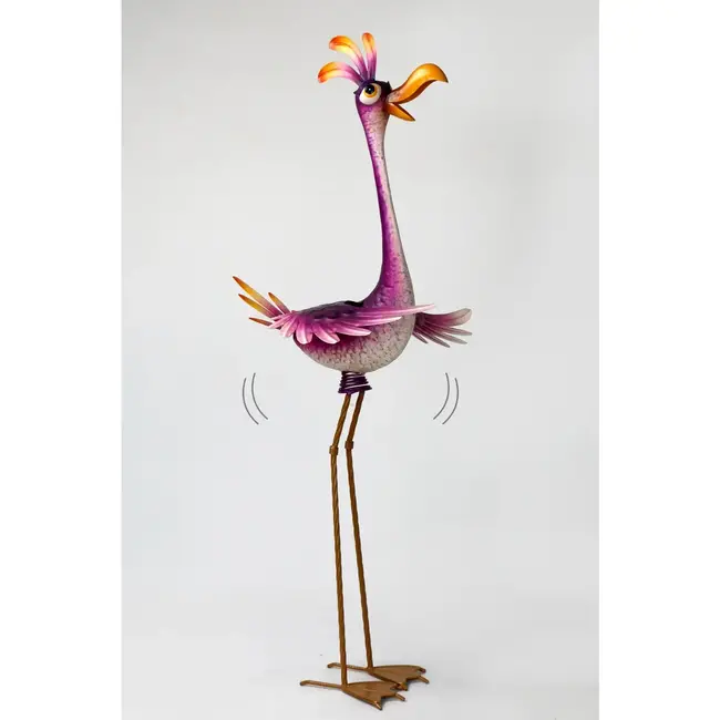 43" Metal Wacky Flamingo